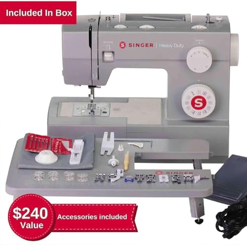 SINGER® 6380 Heavy Duty Sewing Machine with Extension Table, Accessory Kit