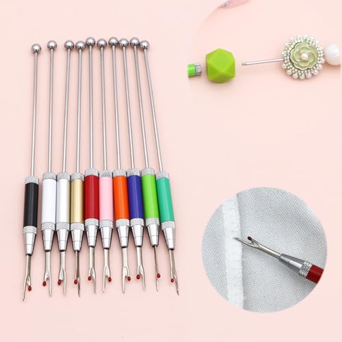 10 Packs Beadable Thread Cutter Seam Rippers for Sewing Metal Embroidery Removal Tool Beaded Tag Remover for DIY Craft (10 Colors) - color: 10 Colors