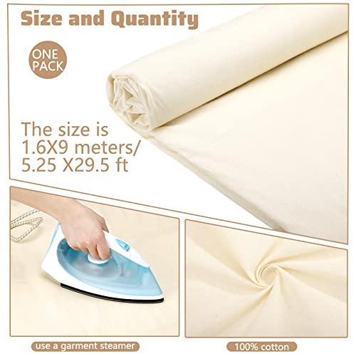 10 Yards x 63 Inch 100% Cotton Muslin Fabric by The Yard Unbleached, Beige - color: Natural