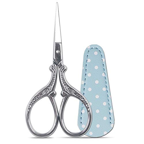 Vintage Embroidery Scissors 3.6 inch Sharp Mini Crochet Cross Stitch Travel - color: Silver