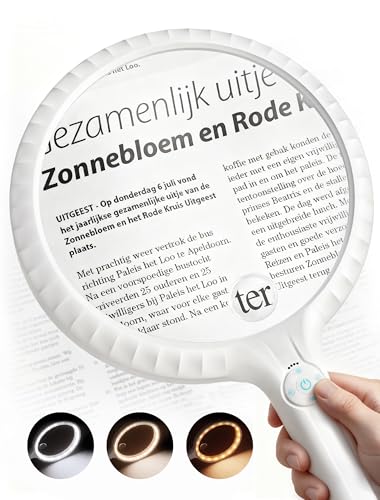 ARTDOT Handheld Magnifying Glass with 36 LED Lights - color: White (Handheld)