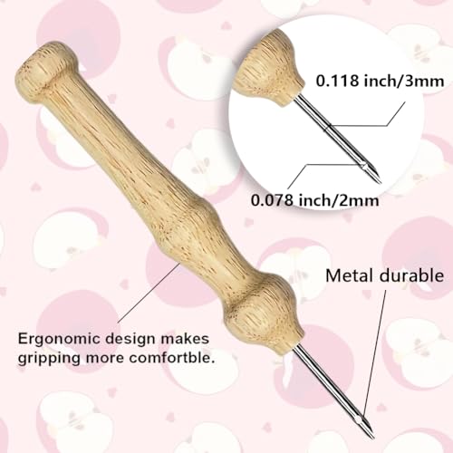 BEUNITONE 2PCS Fruit Girl Pattern Punch Needle Kit for Adults Beginners, Complete Craft Kit Needlepoint Kits for Adults with Hoop, Punch Needle Starter Craft Set for Cloth Festival Gift and Home Decor - color: 06-Fruit Girl