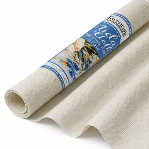 11 Count Aida Cloth Cross Stitch Fabric 15X18 Cream Embroidery Supplies