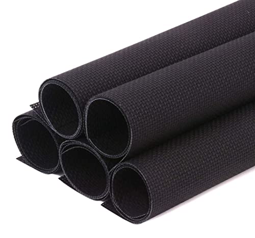 Aida Cloth 14 Count Cross Stitch Fabric,12×18inch,5Pcs (Black) - color: Black