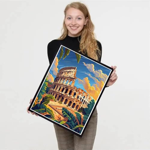 6 Pack Famous Cityscape Stamped Cross Stitch Kits for Adults Beginners - color: Famous Urban Landscapes