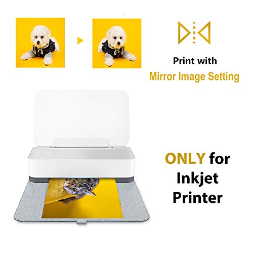 A-SUB Iron On Heat Transfer Paper for Light T-Shirts 20 Sheets 8.5x11 inch