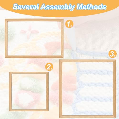 8 PCS Embroidery Stretcher Bars Frame Set - Wooden Needlepoint Frame Kit with 2 Sizes & 30 Thumb Tacks, Adjustable Needlework Frame for Embroidery, Cross Stitch, Canvas & DIY Crafts (6in+7.8in) - color: 6in+7.8in