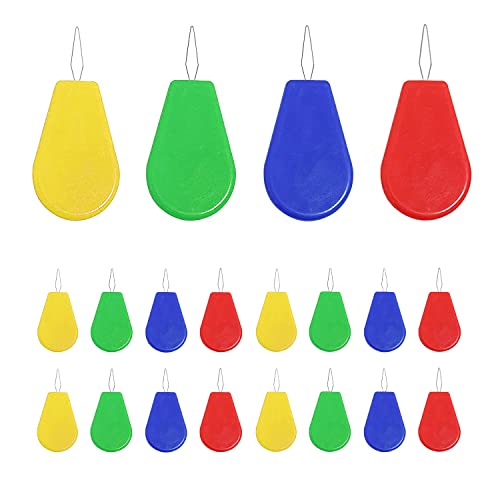 BEADNOVA Needle Threaders 20pcs Plastic Sewing Needle Threader for Sewing Small Eye Embroidery Craft Knitting Quilting (20pcs, Mix Colors) - color: 20pcs