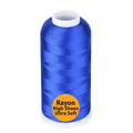 Simthread Rayon Embroidery Thread 5500 Yards, 40wt 100% Rayon Viscose for Commercial and Domestic Machines - Blue 1134 - color: Blue1134