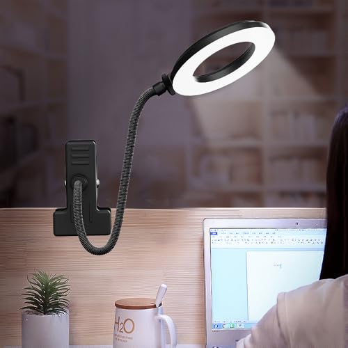 LED Desk Lamp with Clamp, 3 Color Modes, 10 Brightness