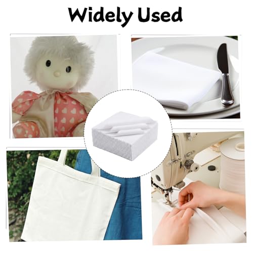 42 Pack 5 Inch Cotton Fabric Squares, Solids White Charm Pack Precut Fabric Squares for Quilting