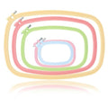 5-Pack Rectangle Embroidery Hoops Set, ABS Plastic Cross Stitch Hoops for Sewing, Needlework and DIY Projects, Reusable Embroidery Supplies, 5 Sizes (5", 6", 10", 13", 15")