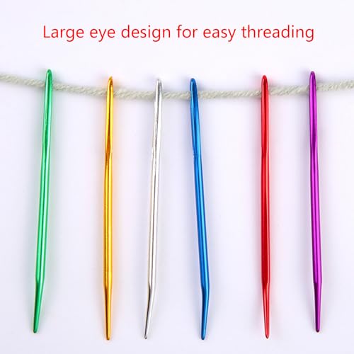 Large Eye Sewing Needle Tapestry Needle for Crochet Darning Yarn Needle Curved Tip for Hand Sewing