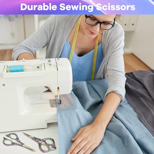AQUEENLY Embroidery Scissors Small Sewing Scissors for Fabric Cutting 2 PCS