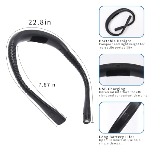 Neck Reading Light, Rechargeable Book Light, 3 Color Modes - style: Classic