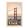 KINLINK 8.5x14 Picture Frame, Natural Solid Wood Frame with Acrylic Plexiglass for Pictures 8.5x14 without Mat, Tabletop and Wall Mounting Display Photo Frame 1 Pack - color: Natural, size: 8.5x14
