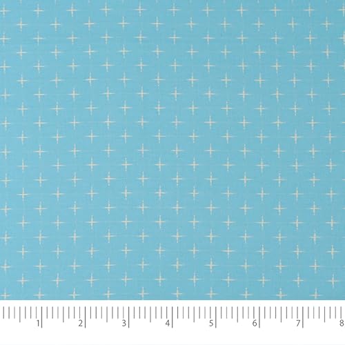 Singer Fabric, 100% Cotton, Embroidery Fabric, Cut by The Yard, Blue - color: Blue