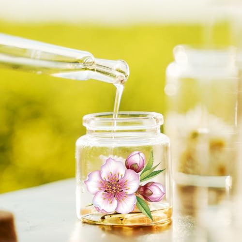 GLOBLELAND 18 Sheets Peach Blossom Flower Transfer Stickers 3.9x3.6inch - style: Peach Blossom