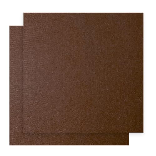 12" x 12" Felt Fabric Sheets for Crafts, Squares Felt Fabric Sheets, 1mm Thick, Non-Woven Felt Paper for DIY Sewing Craft, 2pcs (Brown) - color: Coffee Brown