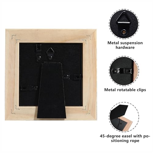 CORE ART 4x4 Picture Frame, Solid Wood Rustic Black, 2 Pack - color: Black, size: 4x4 - 2 pack