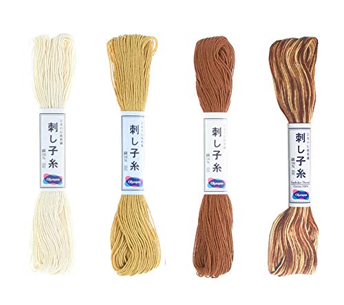 Olympus Sashiko Thread 20m Skein Color Bundles (Harvest: 94-02-03-05) - color: Harvest: 94-02-03-05