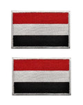 2 PCS Asia Flag Patches Hook and Loop Fastener Embroidered Tactical Military National Asia Patch (Yemen) - color: Yemen