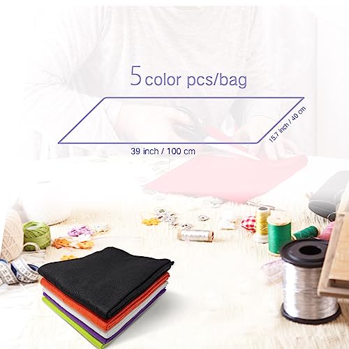 Jtnohx Large Soft Felt Sheets Felt Fabric for Crafts Halloween Color 5Pcs - color: Halloween Colors Series