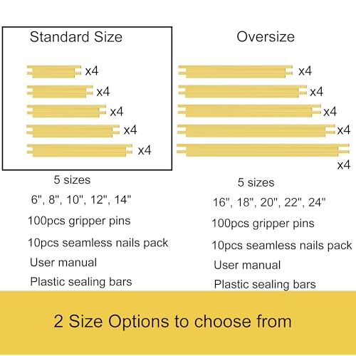 ECOIOU 20 Stretcher Bars 5 Standard Size for Needlepoint Art - size: Standard Size (6"+8"+10"+12"+14")