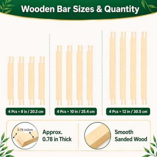Needlepoint Stretcher Bars Kit, 12 Pcs Frame Set, 8/10/12 Inch - size: 8/10/12