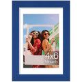 Vittanly 4x6 picture frame, Matted for 3.5x5 Photos, Royal Blue - color: Royal Blue, size: 4x6