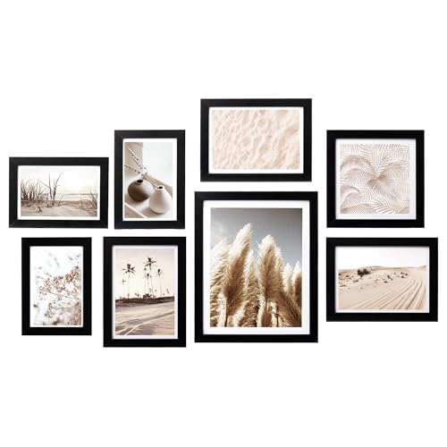 ArtbyHannah Gallery Wall Frame Set, 8 Pack Black Picture Frames, Small - color: Black, size: Small