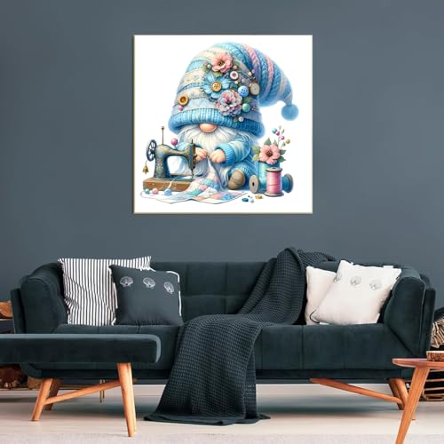 Lzyueyuan Gnomes Stamped Cross Stitch Kits for Adults Beginner, Sewing Cross Stitch Ornament Kits Counted Embroidery Needlepoint Kits Home Decor 13.8X13.8inch - color: Cross Stitch-1029-8
