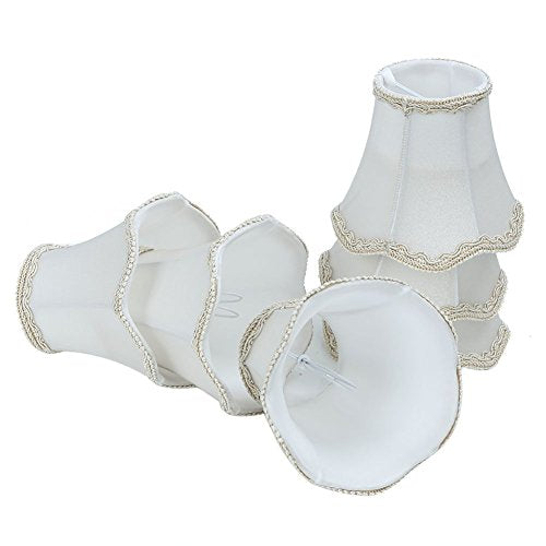 Fuloon Modern European Style Droplight Wall Lamp Candle Chandelier Lamp Shade 6 pcs Set (White) - color: White, size: 6 Pack