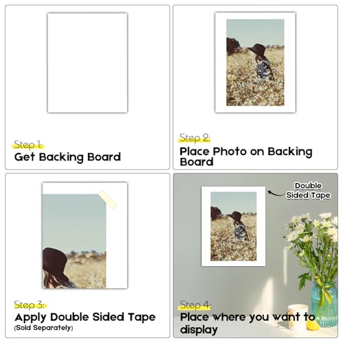 Golden State Art 9x12 White Backing Board, 10 Pack Backer Boards for Print - size: 9x12