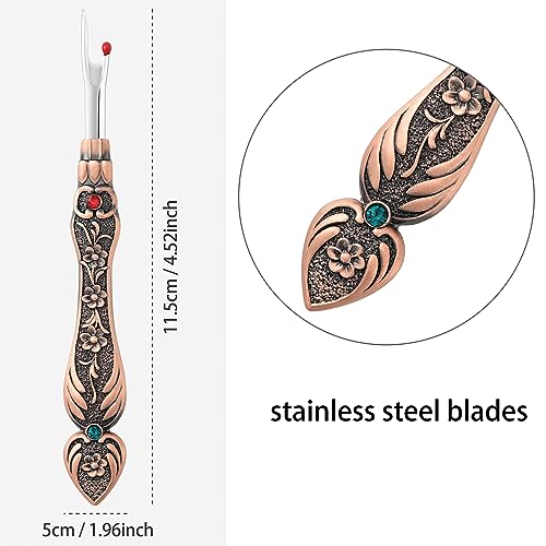Seam Ripper Tool, Stitch Remover for Sewing, Embroidery & Crafting Projects - color: B-Red Copper