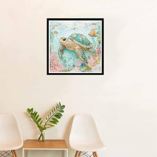 SKRYUIE DIY Diamond Art Kits for Adults Turtle Special Shape - 5D Diamond Painting Kits for AdultsAnimal - Crystal Embroidery Cross Stitch - Craft for Wall & Office Decor 12 x 12 Inch A4 - color: Colorful-11