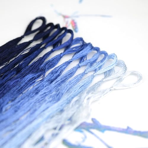 Natural 100% Silk Thread, Handmade Embroidery Thread Silk Floss 12 Colors 110m Each (20) - color: 20