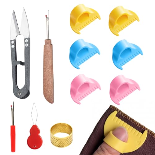 Edge Stit Lock and Sewing Gauge Set, 11pcs 3mm/4mm Hand Sewing Guide Tool for Daily Garment Mending and Precision Quilting Projects with Rulers Seam Ripper