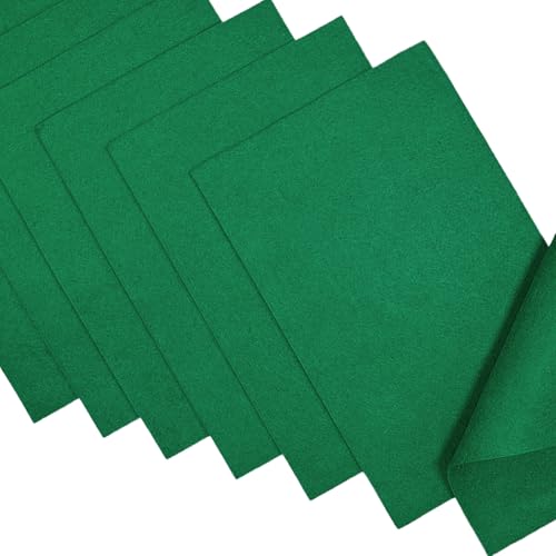 Jtnohx Soft Felt Sheets Color Felt Fabric for Sewing Green 7Pcs 8"x12" 1mm - color: Green
