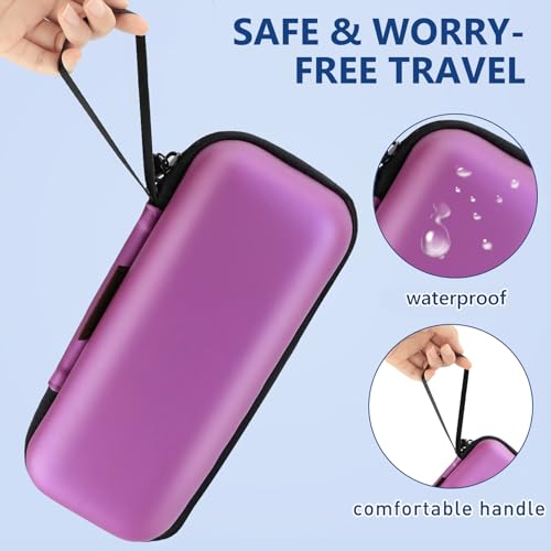 Medineed Portable Insulin Cooler Travel Case, 2PCS Ice Packs, Solid Purple - color: Purple-No Temp