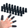 24 Pcs Black Silicone Hot Glue Gun Finger Caps, Anti-Slip and Reusable Silicone Thumb Protectors, Finger Guard Protectors for Hot Glue, Wax, Resin, Honey, Adhesives, Scrapbooking, Sewing, and More