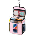 Lifewit Mesh Shower Caddy, Hanging Bathroom Organizer with PVC Phone Bag - color: Pink, size: M(8.3"L x 6"W x 10"H)