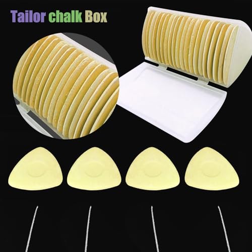 Tailors Chalk,20 Pack Triangle Tailor's Fabric Marker Chalk,Fabric Markers for Sewing,Sewing Notions & Accessories (Yellow) - color: Yellow