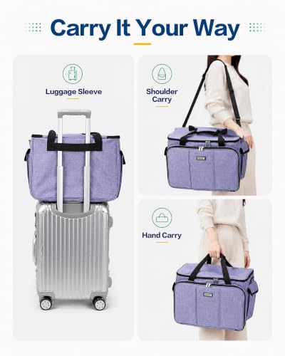 HOMEST Sewing Machine Carry Case, with Shoulder Strap and Front Pocket - color: Purple, size: Sewing Machine Bag Style 1