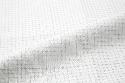 DARUMA Sashiko 100% Cotton Sewing Cloth (42.5 inch x 19.6 inch) with Grid Line and Fabric Marking Pencil Set (White) - color: White