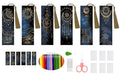 6PCS Cross Stitch Bookmark Kit for Adult Beginners Stars Cross Stitch Kits with Backing Felt Floss Instruction DIY Stamped Embroidery Bookmark Kit for Starter Adults Book Lovers (2.3x7.8 inch) - color: SQY002