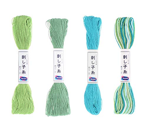 Olympus Sashiko Thread 20m Skein Color Bundles (Spring: 51-06-07-17) - color: Spring: 51-06-07-17