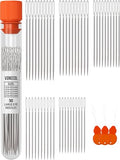 VONEEDL 50 Large Eye Heavy Duty Needles - 5 Sizes Easy to Thread Sharp Point Needles Perfect for Hand Sewing, Knitting, Crewel Darning, Crafting, and DIY