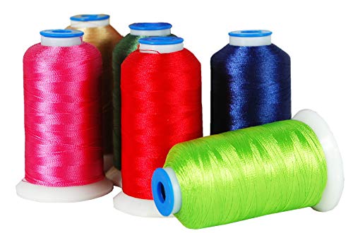 ThreadArt Polyester Embroidery Thread Set, 1000M, 11 Cone Red Color Builder - color: RED COLOR BUILDER