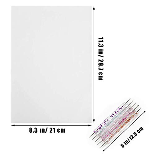 100 Sheets White Carbon Transfer Paper 11.7”x8.3” with Tracing Stylus for Wood Burning Transfer, Wood Carving,Trace Pattern